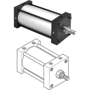 6.00TEF4MAUM18YA60.00 Parker Hannifin Double-Acting Non-Lube NFPA Single-End Tie-Rod Pneumatic Cylinder - (4MA Series)