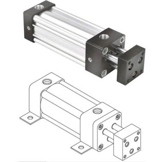 3.25NB2MNRUT9A30.00 Parker Hannifin Double-Acting Non-Rotating NFPA Triple-Piston Tie-Rod Pneumatic Cylinder - (2MNR Series)