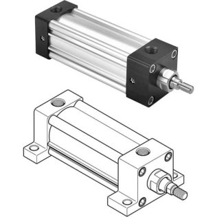 1P4MA0031630 Parker Hannifin Double-Acting Non-Lube NFPA Single-End Tie-Rod Pneumatic Cylinder - (4MA Series)