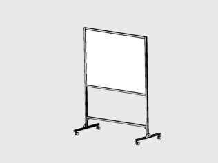 Double-Sided Portable Whiteboard w/ Aluminum Frame (48" W x 36" H)