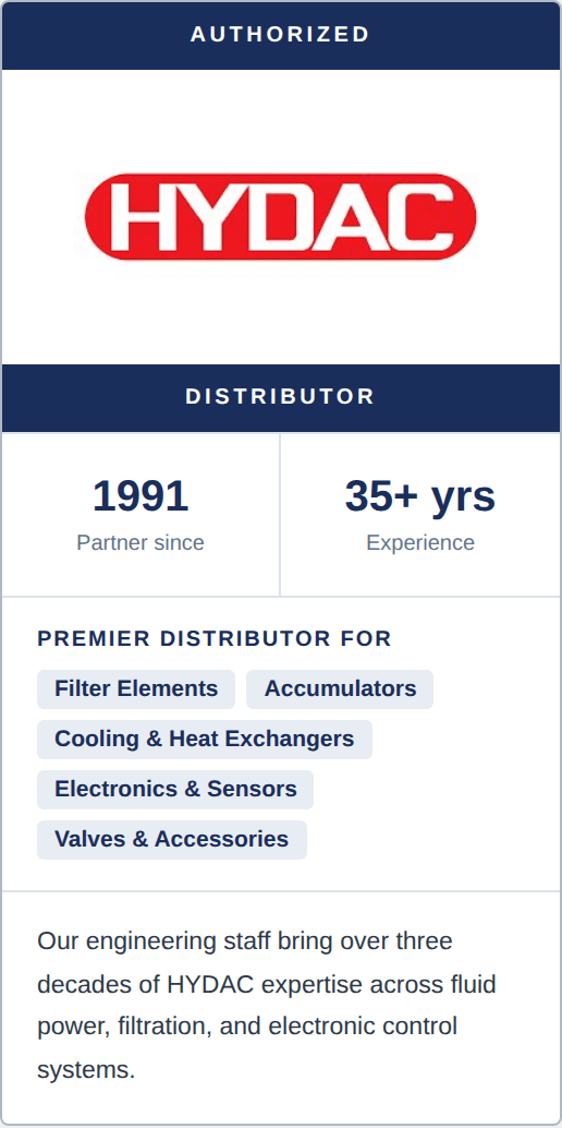 確認 とわ Part Number 235224 On HYDAC Technology Corporation