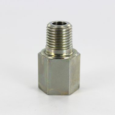 FITTING, ADAPTER, METRIC, 1/8 BSPT MALE TO 1/8 NPTF