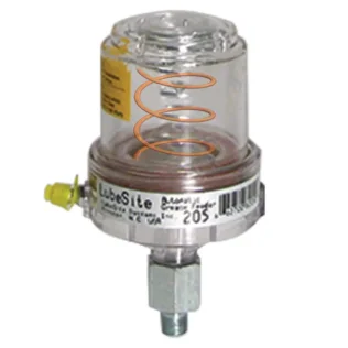 205 S-5 Bijur Delimon International 2Oz Grease Feeder NPT, Polycarbonate Base